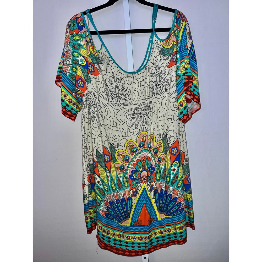 FlyingTomsto Short Sleeve Cold Shoulder Dress Size M Medium